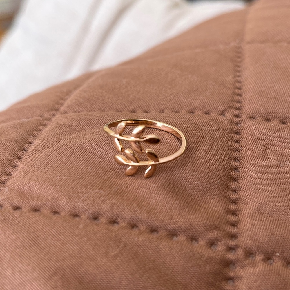 Rose gold plated adjustable ring